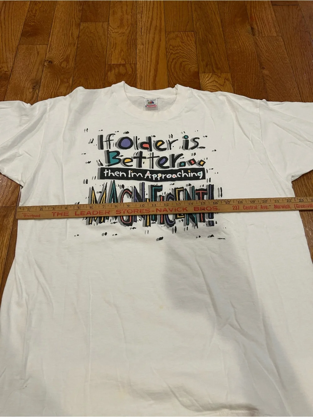 Vintage 90s Humor T-Shirt Mens XL If Older Is Better Magnificent Fruit of Loom